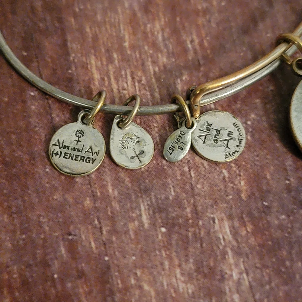 Alex and Ani "Four Leaf Clover" Bangle Bracelet - Retired - Picture 6 of 7